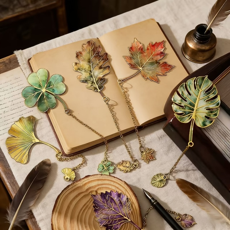 1 Pcs Vintage Leaf Bookmark Wi - огляд і ціна Dried Flower Bookmark