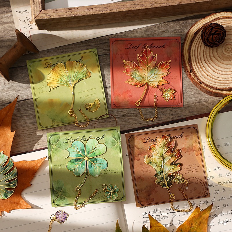 1 Pcs Vintage Leaf Bookmark Wi - огляд і ціна Dried Flower Bookmark