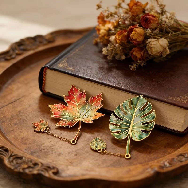 1 Pcs Vintage Leaf Bookmark Wi - огляд і ціна Dried Flower Bookmark