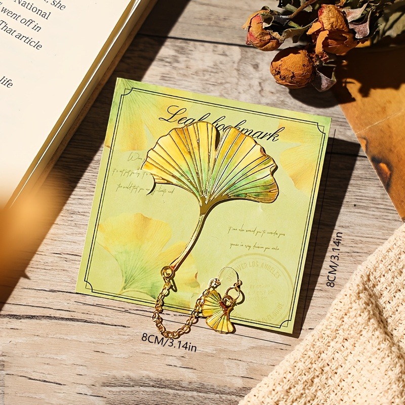 1 Pcs Vintage Leaf Bookmark Wi - огляд і ціна Dried Flower Bookmark