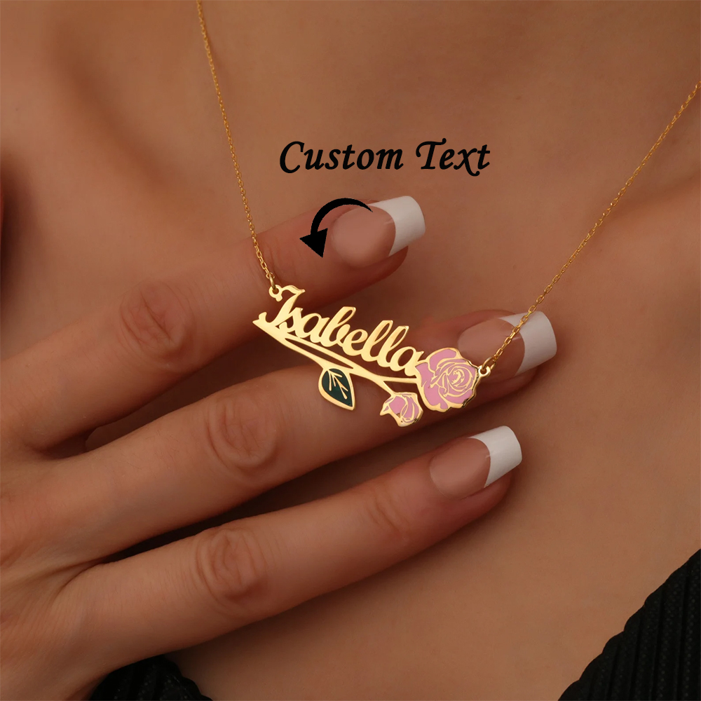 Personalized Colorfuls Birth F - огляд і ціна Birth Flower Necklace