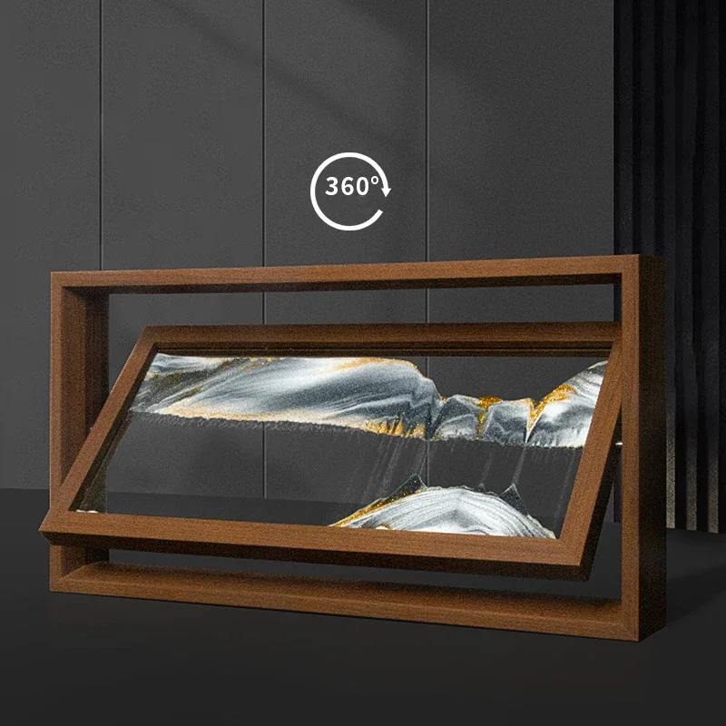 3D Rotatable Sandscape Moving  - огляд і ціна Engraved Wood Frame