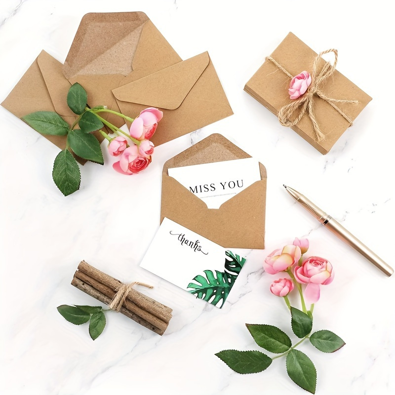 50/100pcs Kraft Paper Envelope - огляд і ціна Wax Seal Letter Kit