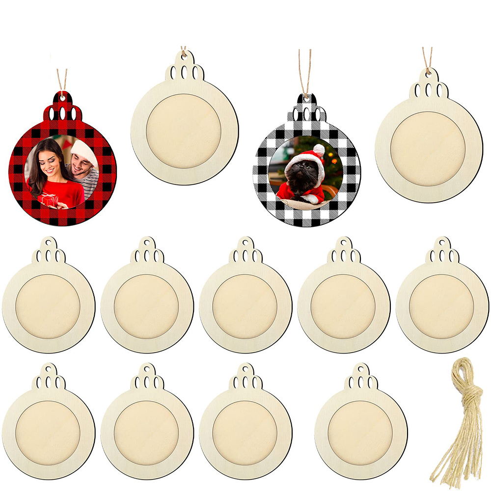 10pcs Christmas Picture Frame  - огляд і ціна Engraved Wood Frame